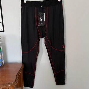 Spyder Men's Black Joggers with Red Accents